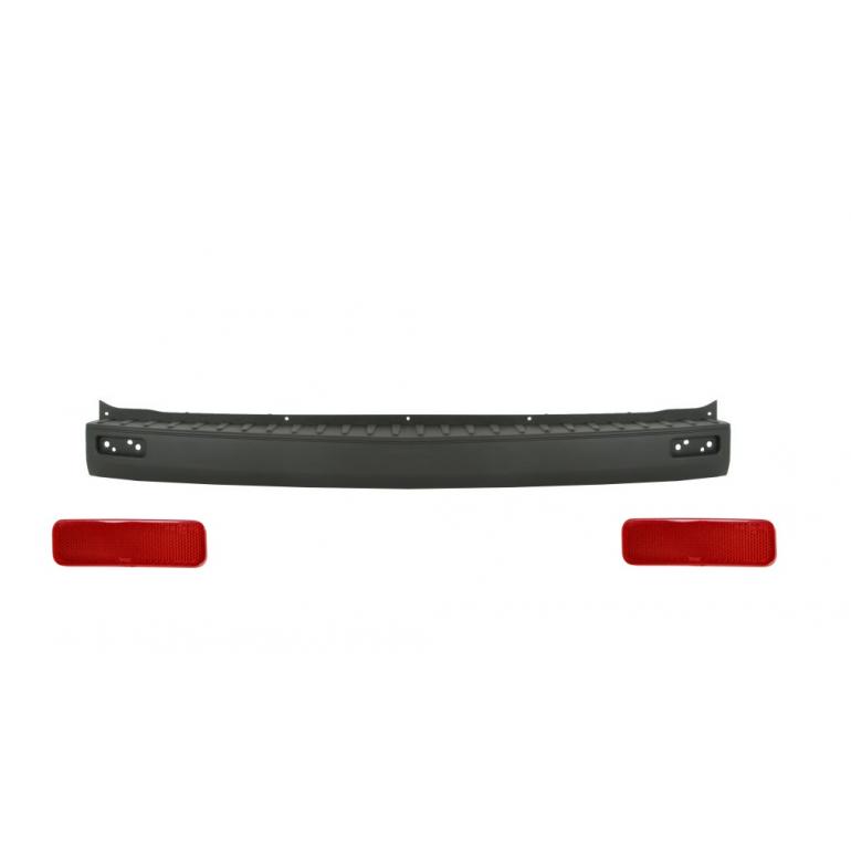GREY REAR CENTRE BUMPER SECTION WITH REFLECTORS