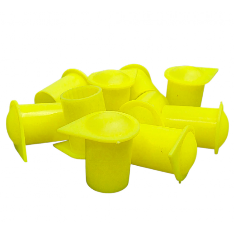 22MM FLUORESCENT YELLOW LONG REACH WHEEL NUT INDICATOR COVERS (PKT 10)