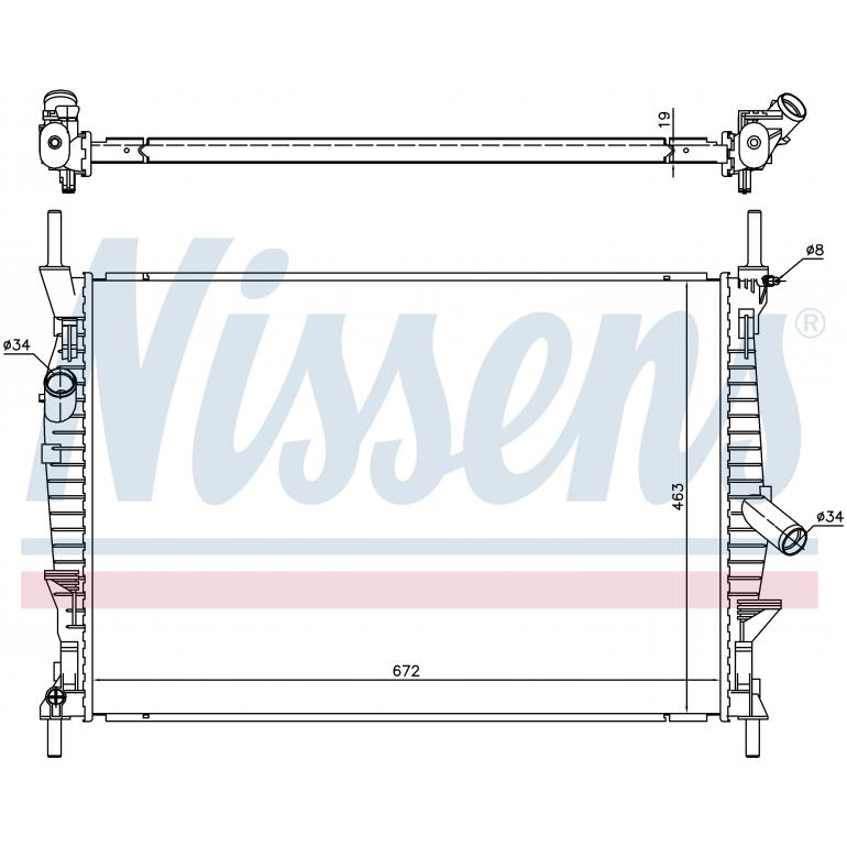 RADIATOR WITHOUT FRAME