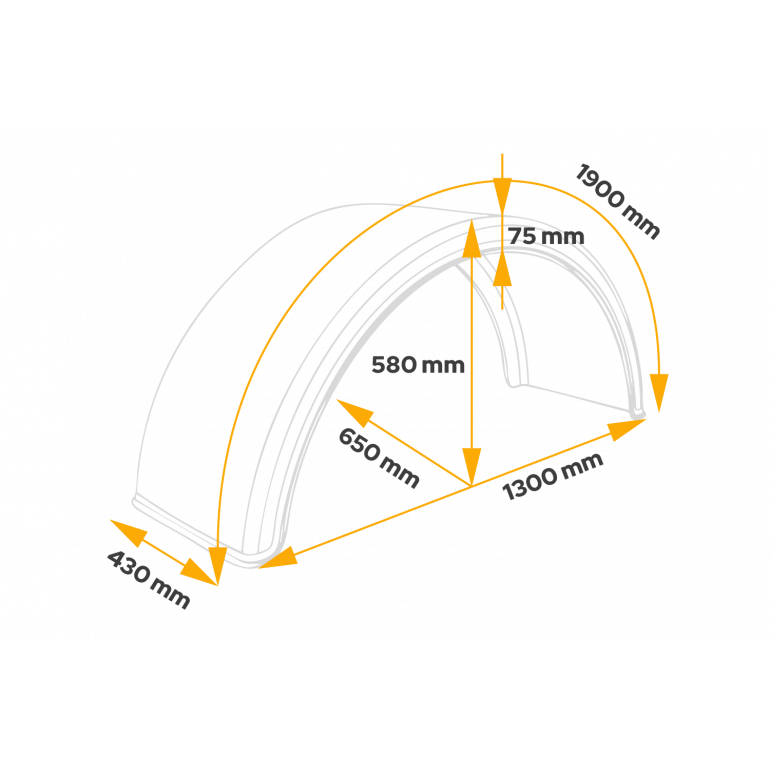 'DOMAR SINGLE ARCH MUDGUARD