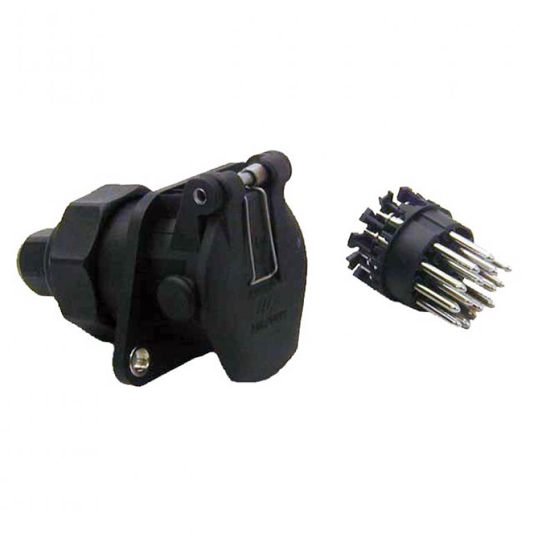 15 PIN PLASTIC SOCKET WITH SCREW TERMINALS 24V