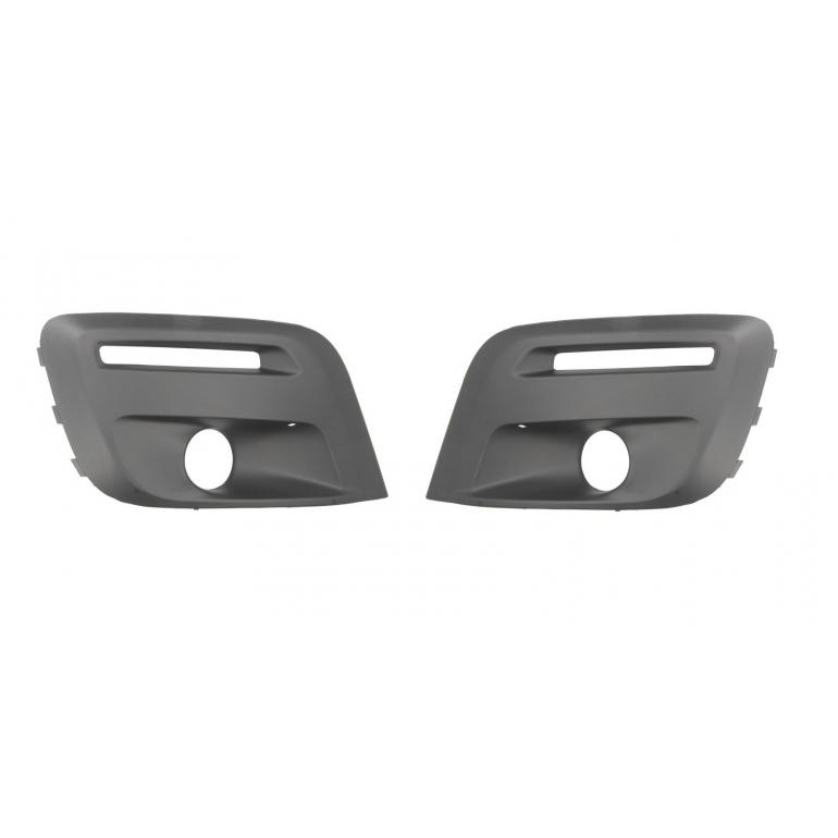 BLACK FRONT BUMPER FOG LAMP SURROUNDS (PAIR)
