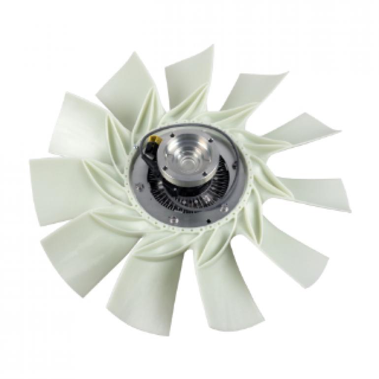 VISCOUS FAN CLUTCH HUB WITH BLADES