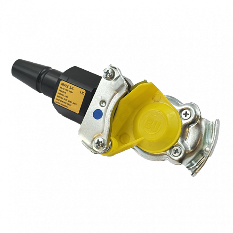 YELLOW 'MALE PALM COUPLING ADAPTOR