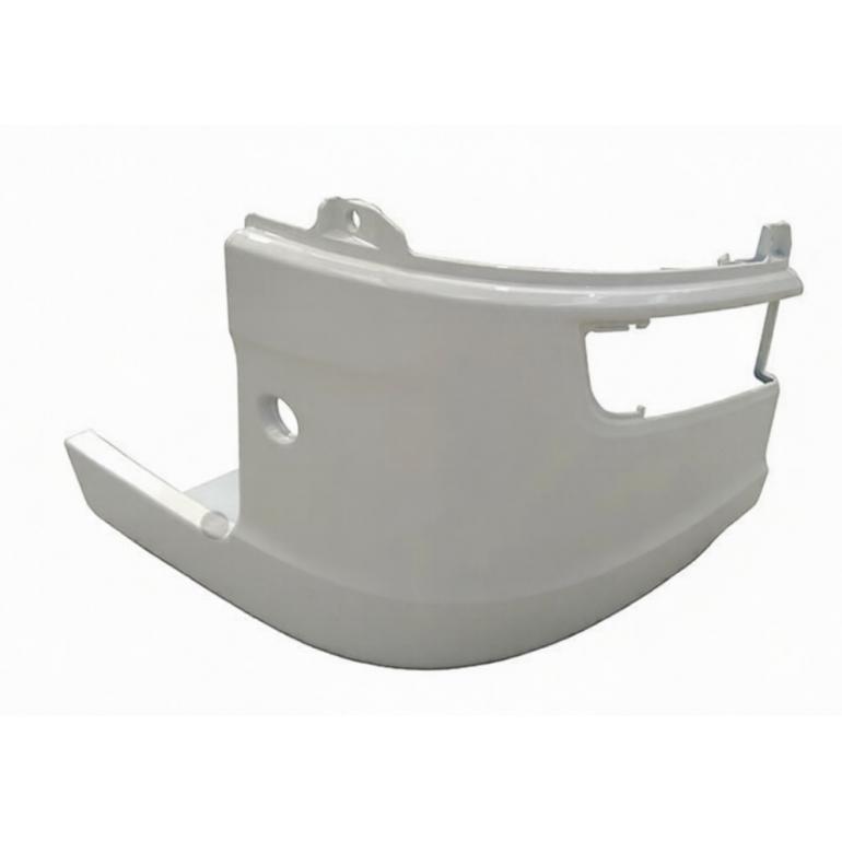 PAINTED WHITE FRONT BUMPER CORNER DRIVER SIDE RH