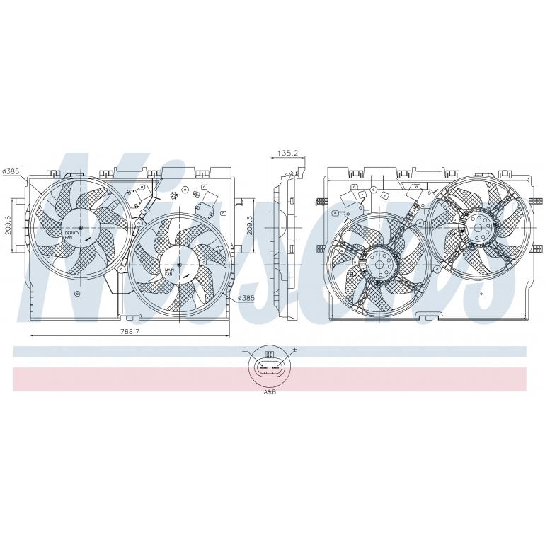 RADIATOR TWIN FAN WITH SURROUND