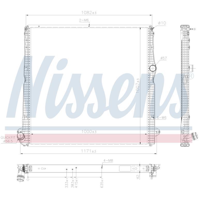 COOLANT RADIATOR WITH FRAME