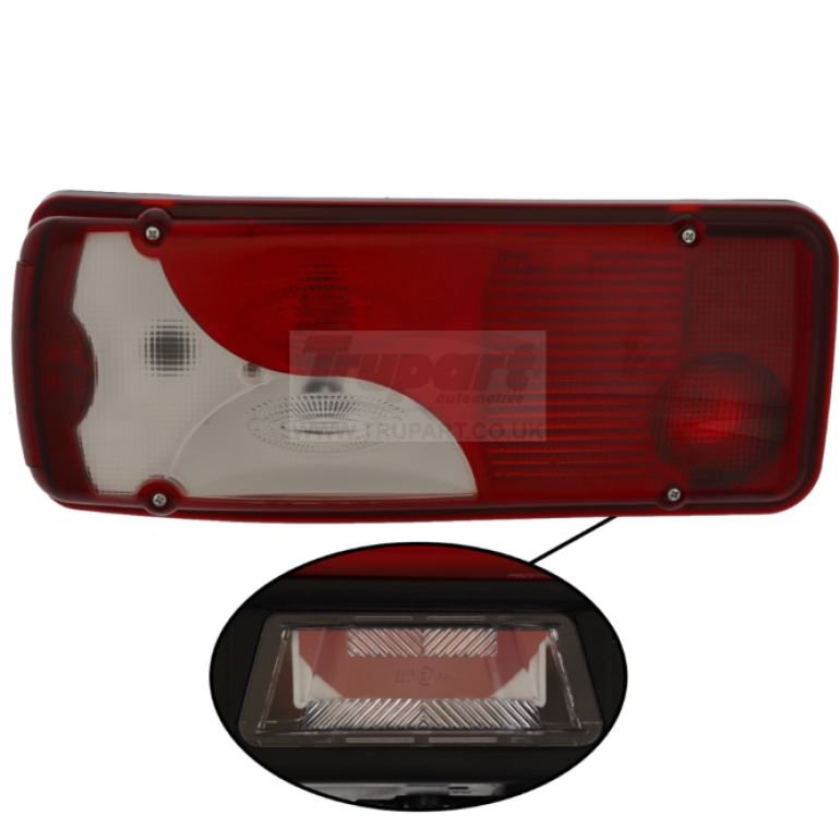 REAR COMBINATION LAMP WITH NUMBER PLATE LAMP PASSENGER SIDE LH