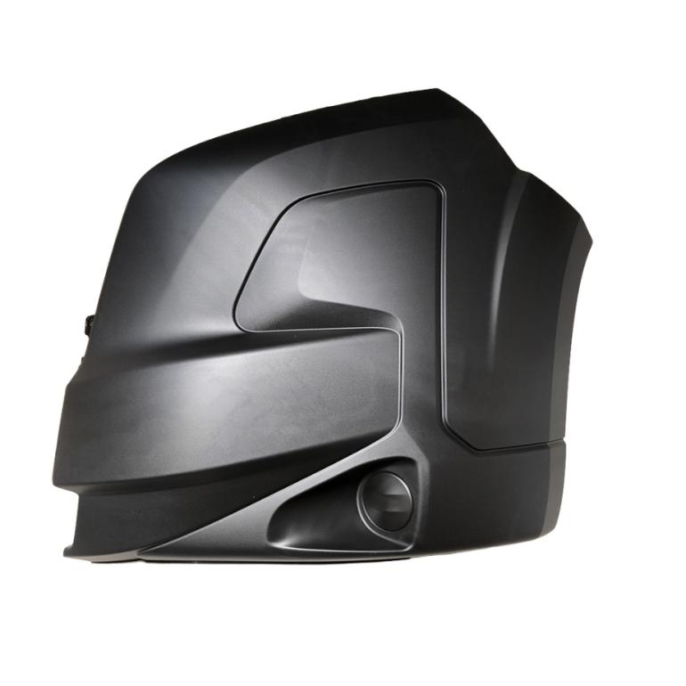 BLACK FRONT BUMPER CORNER PASSENGER SIDE LH