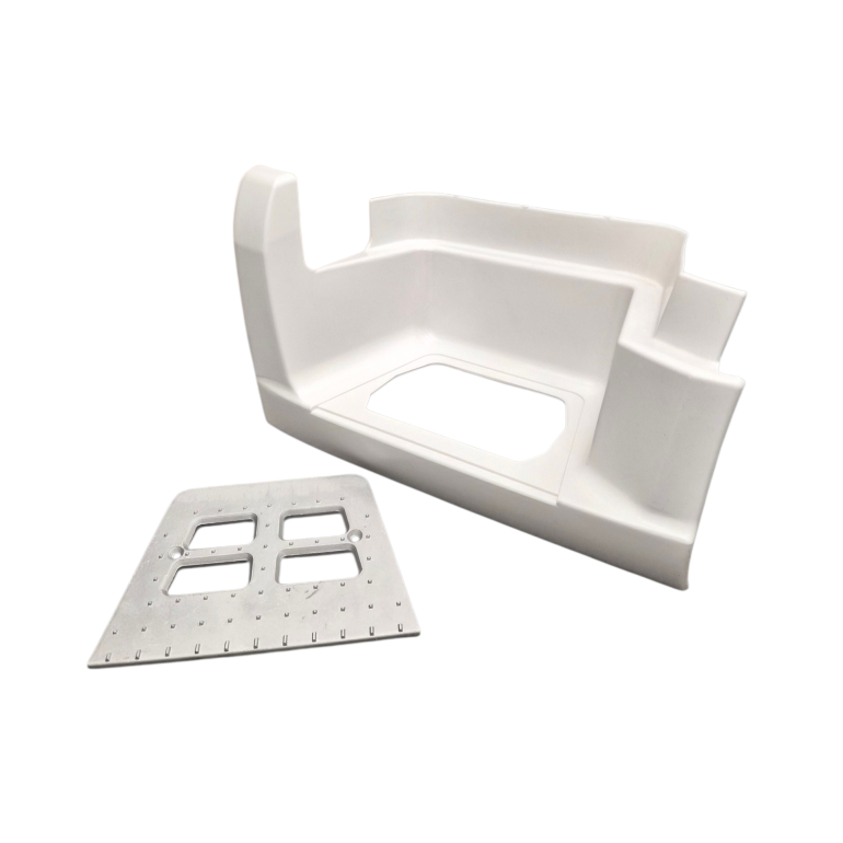 LOWER SINGLE STEP SURROUND & TREAD PLATE PASSENGER SIDE LH
