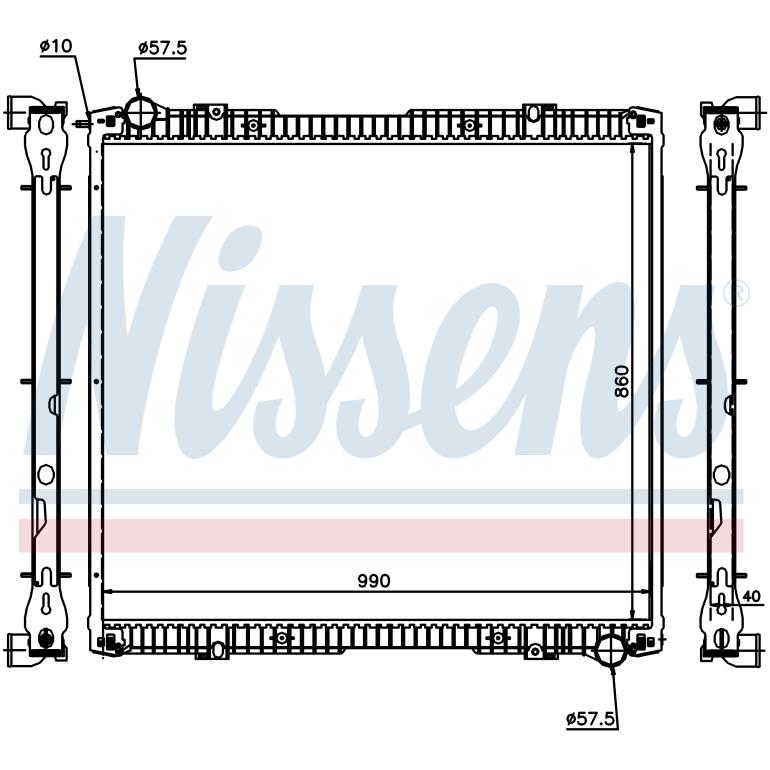 COOLANT RADIATOR WITH FRAME