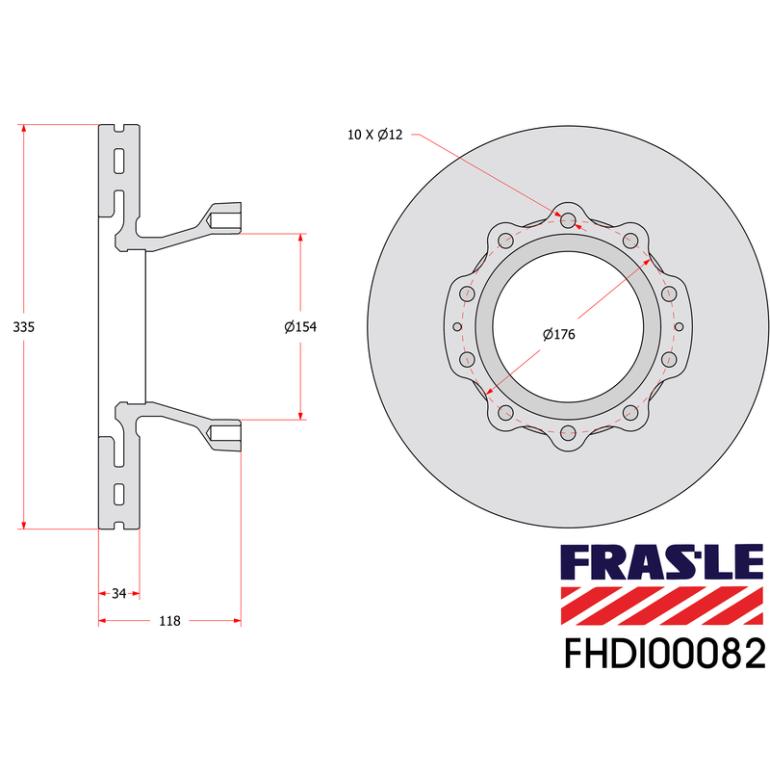 REAR VENTED BRAKE DISC 