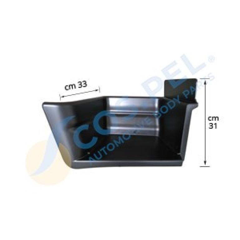 BLACK LOWER SINGLE STEP SURROUND DRIVER SIDE RH