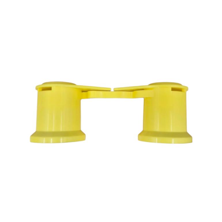YELLOW SINGLE POINT TWIN WHEEL NUT COVER INDICATOR 33MM