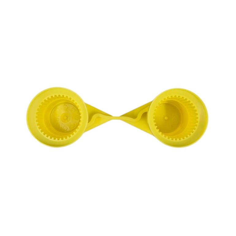 YELLOW SINGLE POINT TWIN WHEEL NUT COVER INDICATOR 33MM