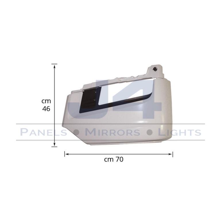 FRONT BUMPER CORNER WITH FOG LAMP HOLE PASSENGER SIDE LH