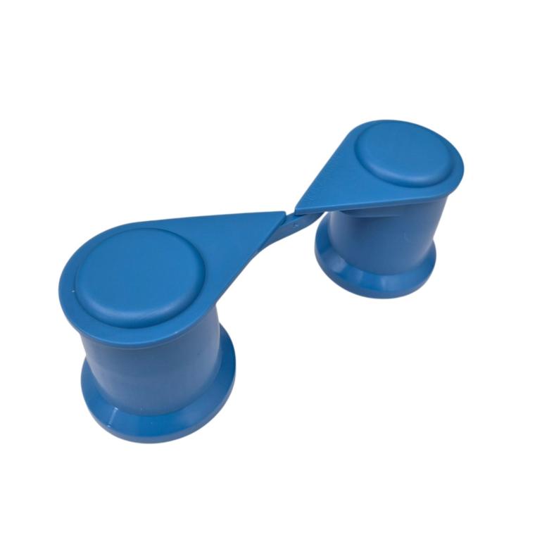 BLUE SINGLE POINT TWIN WHEEL NUT COVER INDICATOR 33MM PKT 10