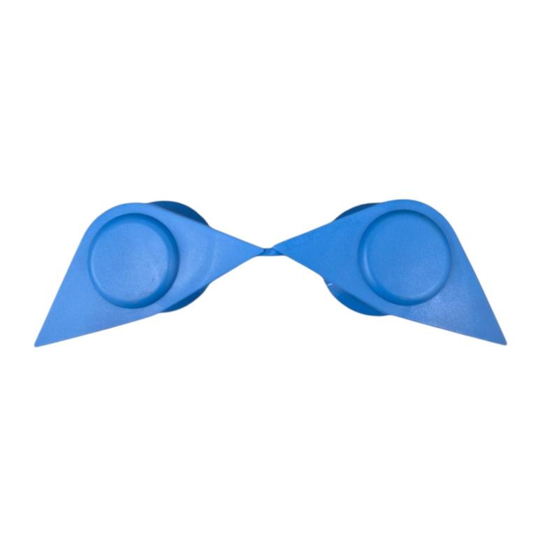 BLUE DOUBLE POINT TWIN WHEEL NUT COVER INDICATOR 32MM PKT 5