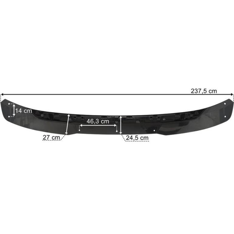 SUNVISOR WITH BLACK PROFILE PANEL