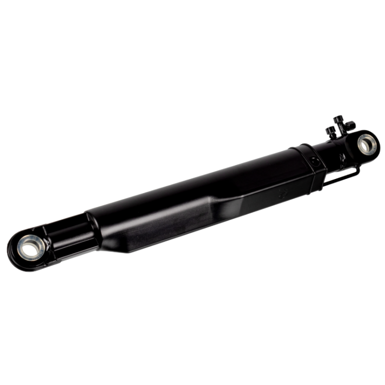 HYDRAULIC CAB TILT CYLINDER RAM WITH PROTECTIVE SLEEVE