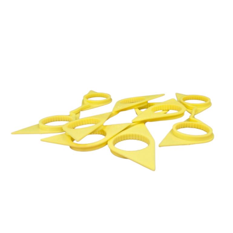 YELLOW DOUBLE POINT TWIN WHEEL NUT INDICATOR 32MM PKT 5