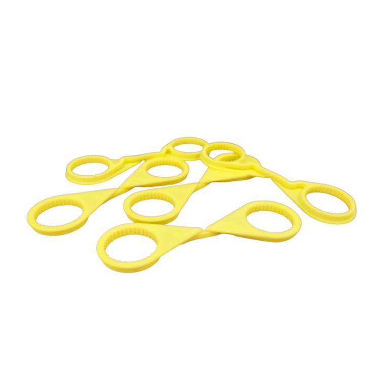 YELLOW SINGLE POINT TWIN WHEEL NUT INDICATOR 33MM PKT 5