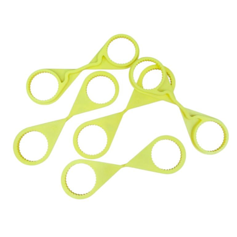 YELLOW SINGLE POINT TWIN WHEEL NUT INDICATOR 33MM PKT 5