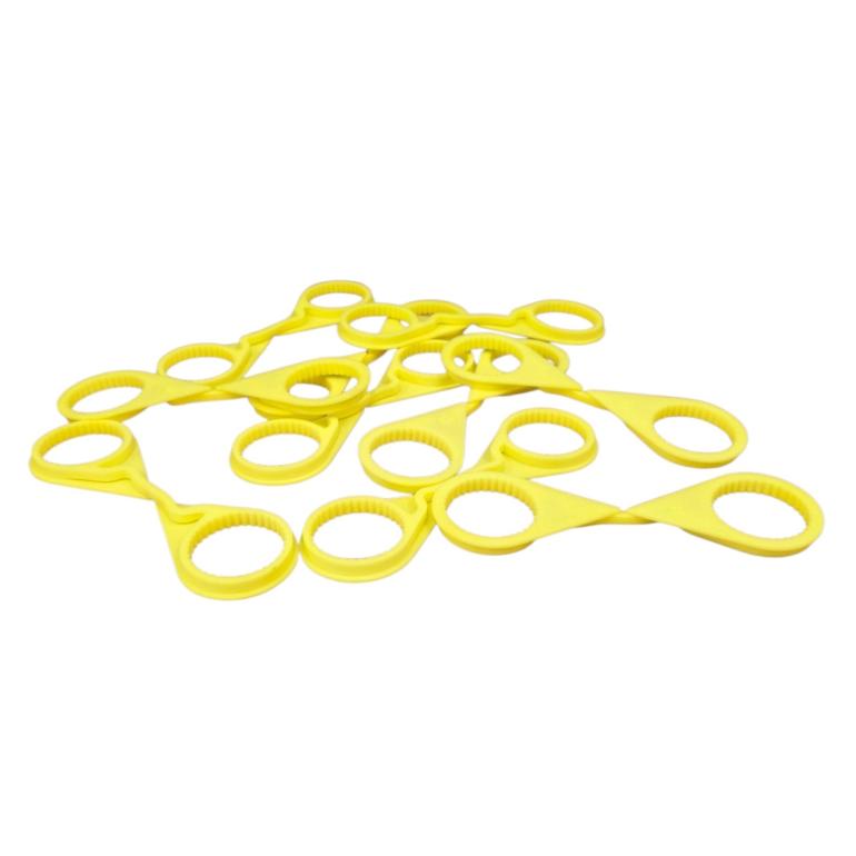 YELLOW SINGLE POINT TWIN WHEEL NUT INDICATOR 33MM PKT 10