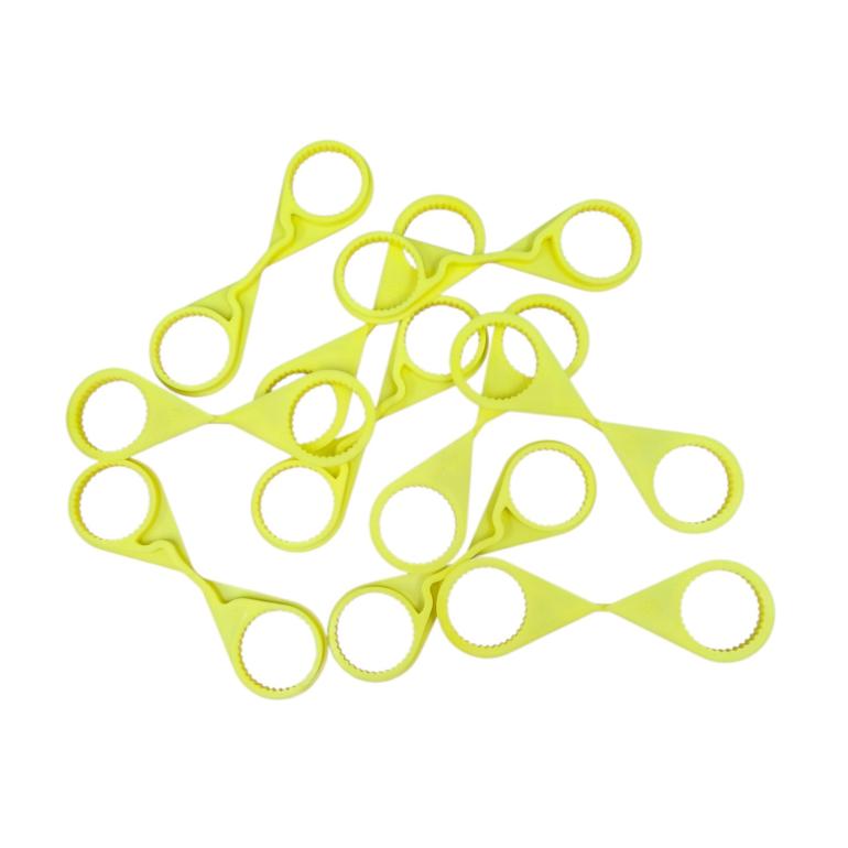 YELLOW SINGLE POINT TWIN WHEEL NUT INDICATOR 33MM PKT 10