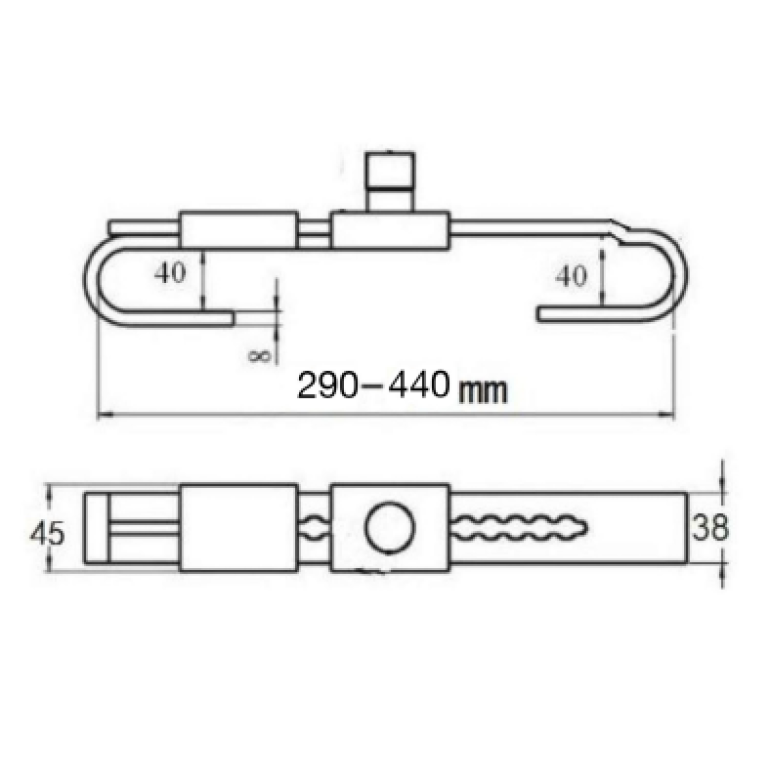BLACK POWERED COATED CONTAINER LOCK