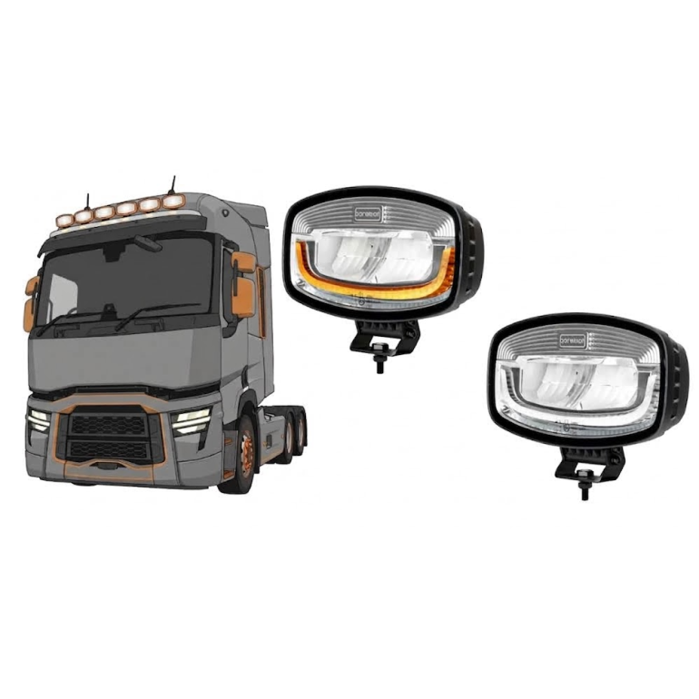 LED BLACK DRIVING LAMP WITH POSITION LIGHT