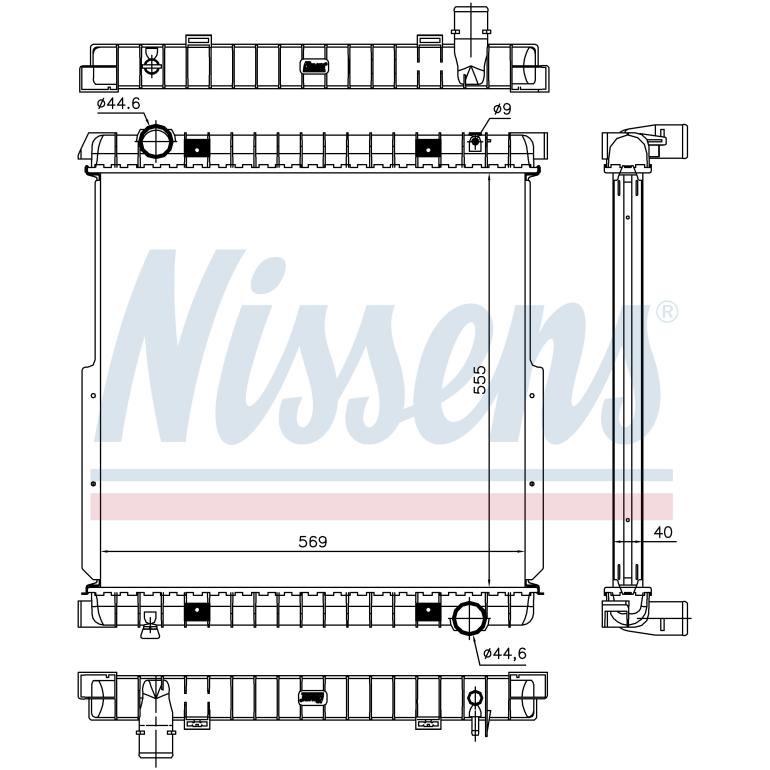 COOLANT RADIATOR WITH FRAME