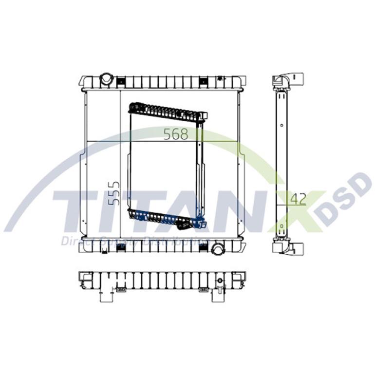 COOLANT RADIATOR WITH FRAME