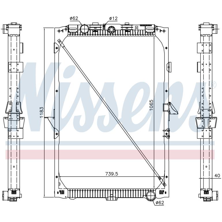 COOLANT RADIATOR WITH FRAME