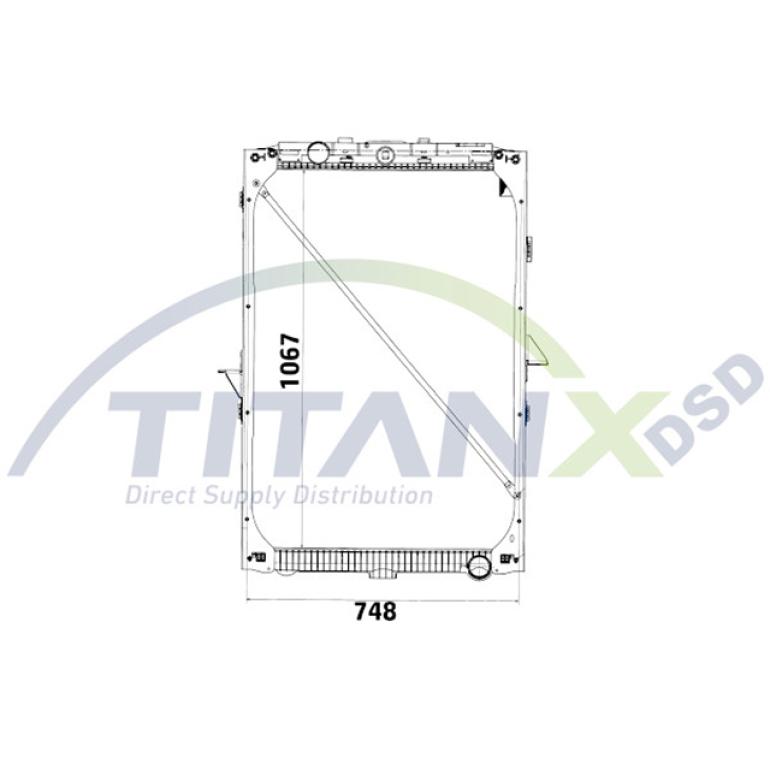 COOLANT RADIATOR WITH FRAME