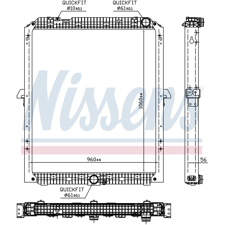 COOLANT RADIATOR WITH FRAME