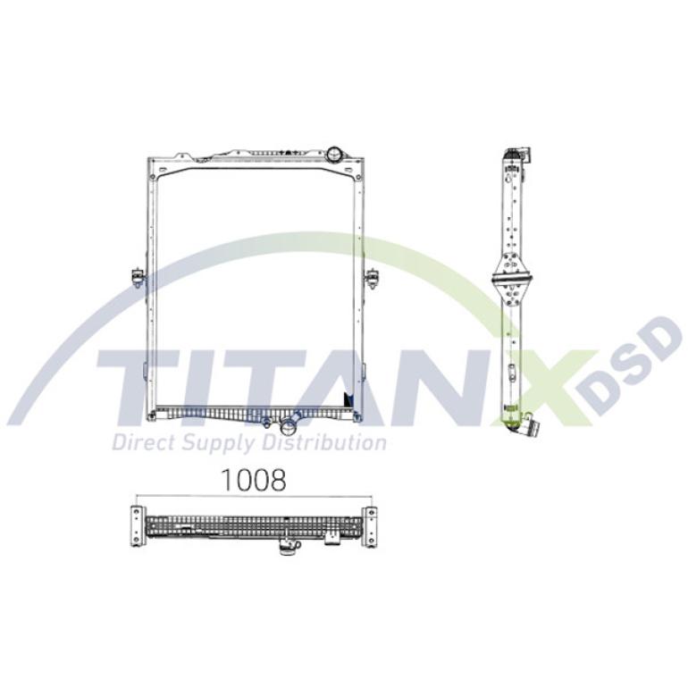 COOLANT RADIATOR WITH FRAME
