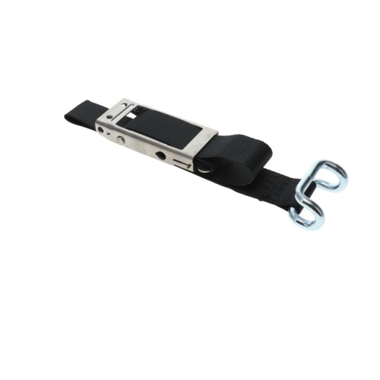 LOCKING 43MM BLACK CLOSED RAVE CURTAIN BUCKLE & STRAP