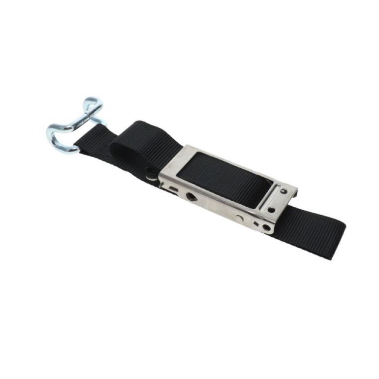 LOCKING 43MM BLACK CLOSED RAVE CURTAIN BUCKLE & STRAP