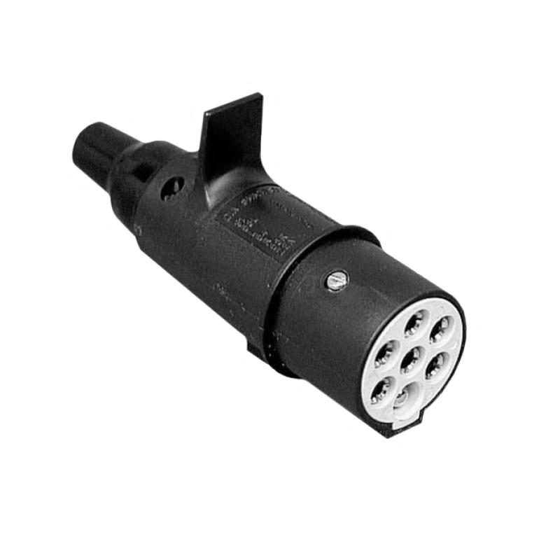 7 PIN S' TYPE PLASTIC PLUG 24V