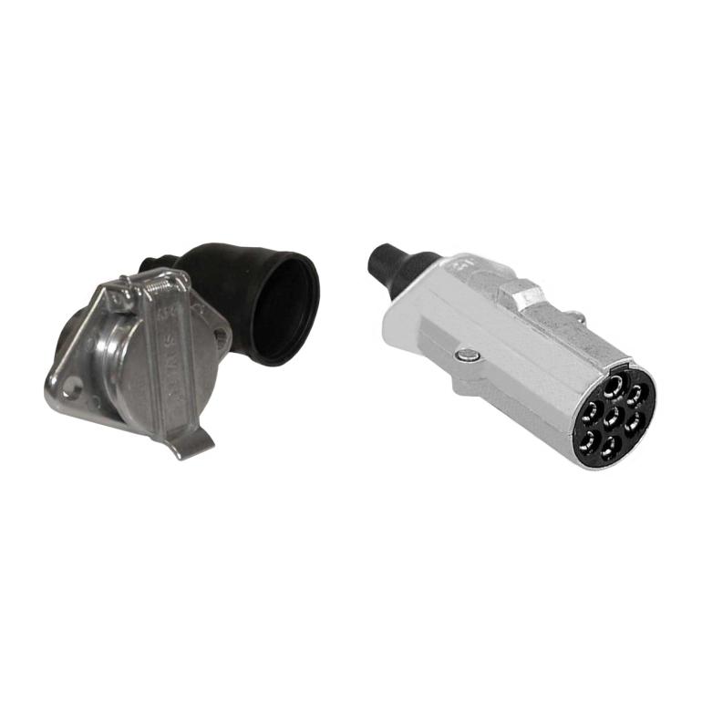 7 PIN 'N TYPE SCREW TERMINAL METAL PLUG & SOCKET 24V