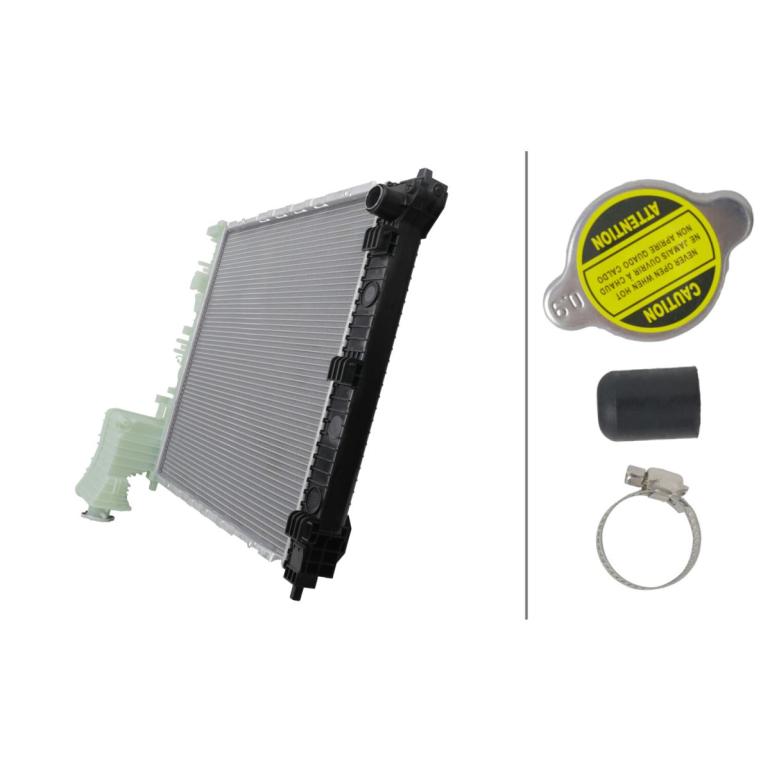 COOLANT RADIATOR WITH EXPANSION HEADER TANK