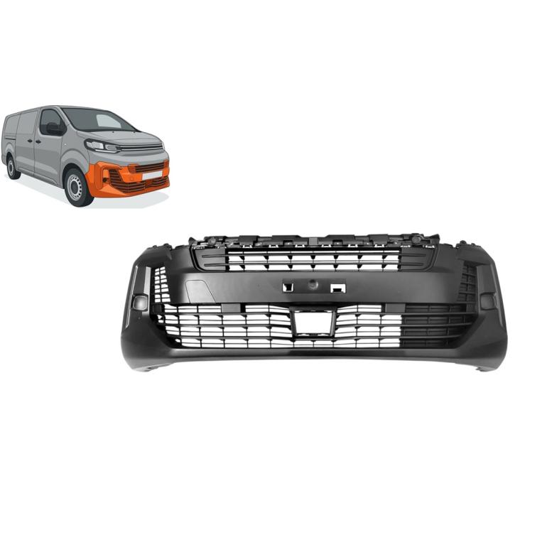 BLACK FRONT BUMPER WITHOUT FOG LAMP HOLES