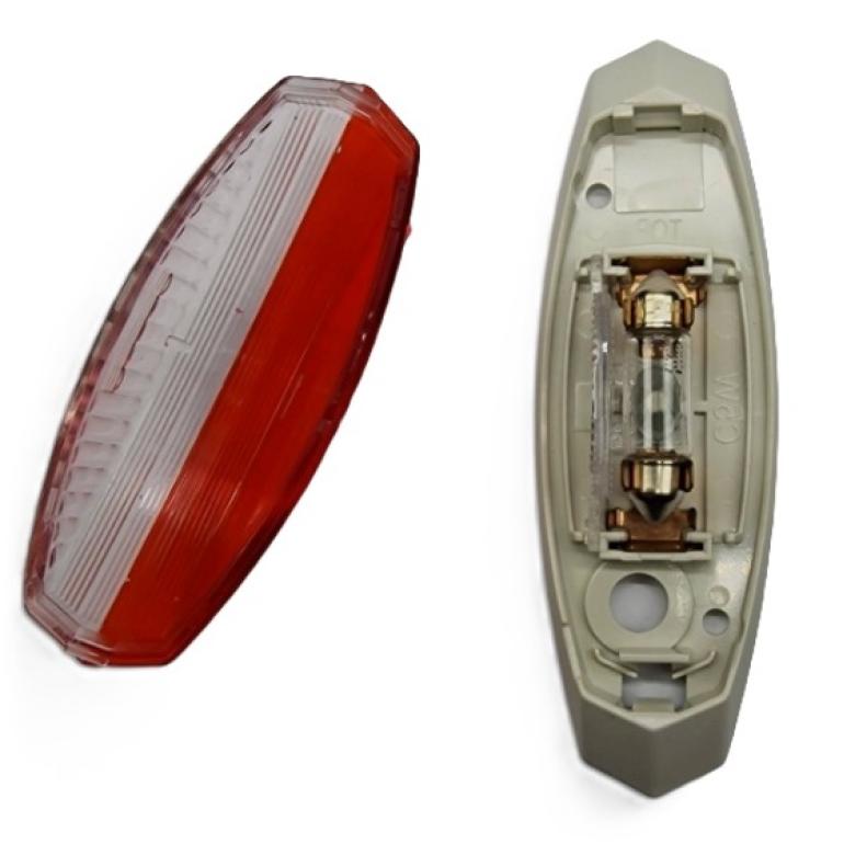 RED & WHITE SIDE MARKER LIGHT LAMP DRIVER SIDE RH