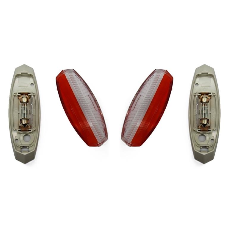 RED & WHITE SIDE MARKER LIGHT LAMPS (RH & LH)