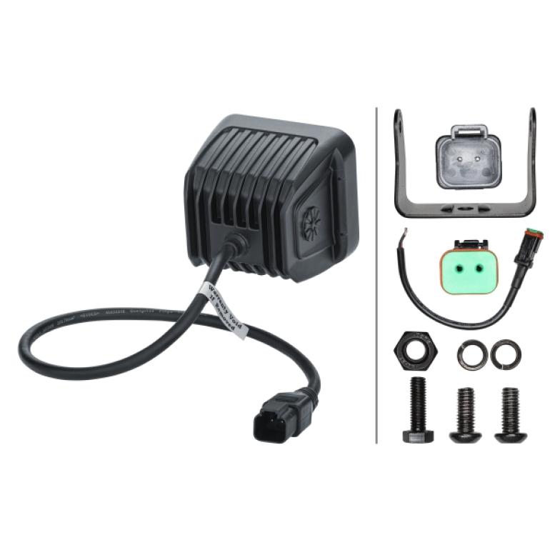 HELLA BLACK MAGIC 3.2" CUBE SPOT LIGHT KIT 4800lm STEALTH LOOK OFF ROAD 12-24V