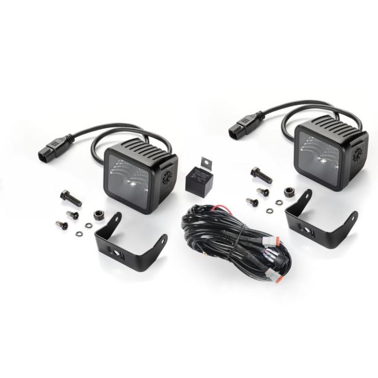 HELLA BLACK MAGIC 3.2" CUBE FLOOD LIGHT KIT 4800lm STEALTH LOOK OFF ROAD 12-24V