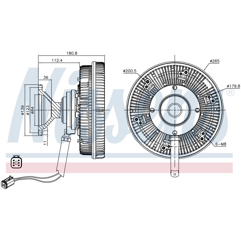 VISCOUS FAN CLUTCH HUB ONLY