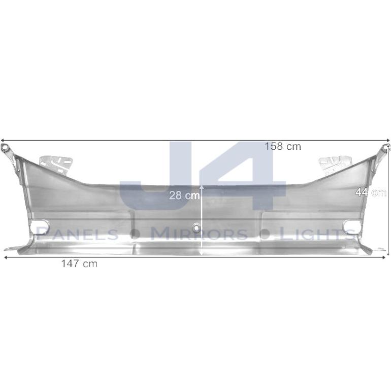 PAINTED WHITE FRONT BUMPER CENTRE