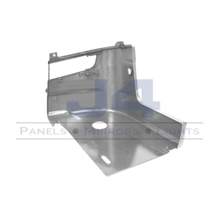 PAINTED WHITE FRONT BUMPER CORNER DRIVER SIDE RH
